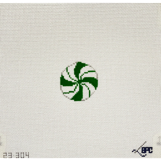 Micro green peppermint circle - Garden Gate Needlepoint
