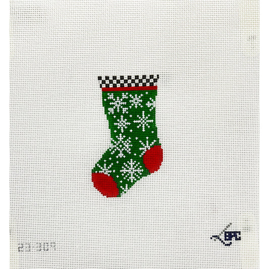 Micro snowflake stocking - Garden Gate Needlepoint