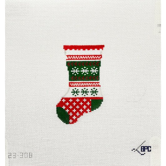 Micro sweater stocking - Garden Gate Needlepoint