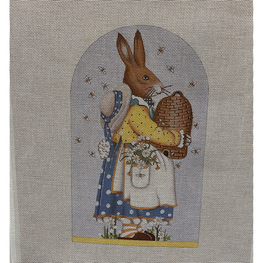 Mother Rabbit Canvas - Garden Gate Needlepoint