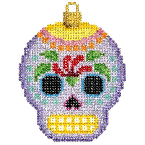 Sugar Skull Ornament/Purple