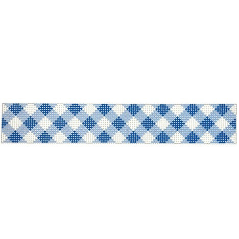 Blue Gingham Key Fob