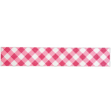 Pink Gingham Key Fob