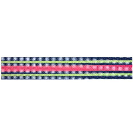 Pink Stripe Key Fob