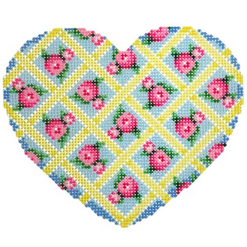 Rose Lattice Lg Heart
