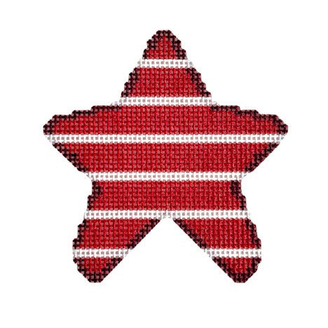 Red Horizontal Stripes Mini Star