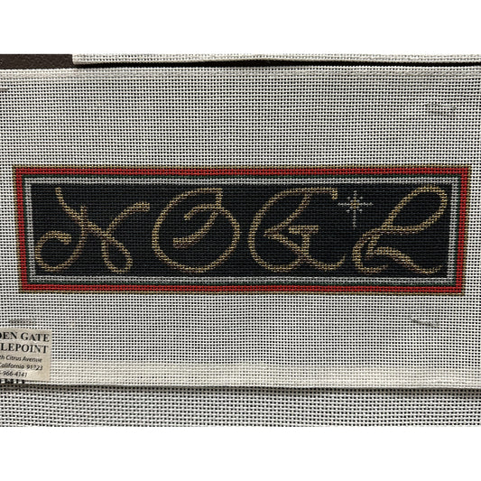 Noel Script Canvas - Garden Gate Needlepoint