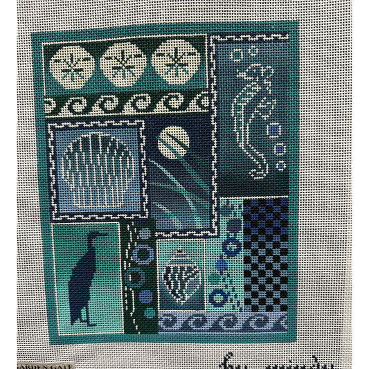 Ocean Design Canvas - Garden Gate Needlepoint