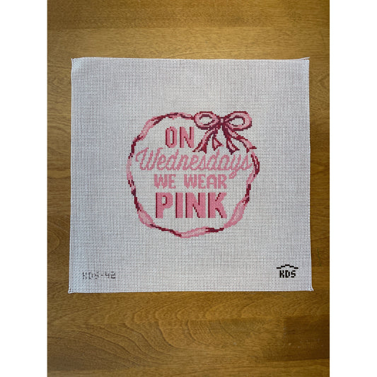 On Wednesdays We Wear Pink - Garden Gate Needlepoint