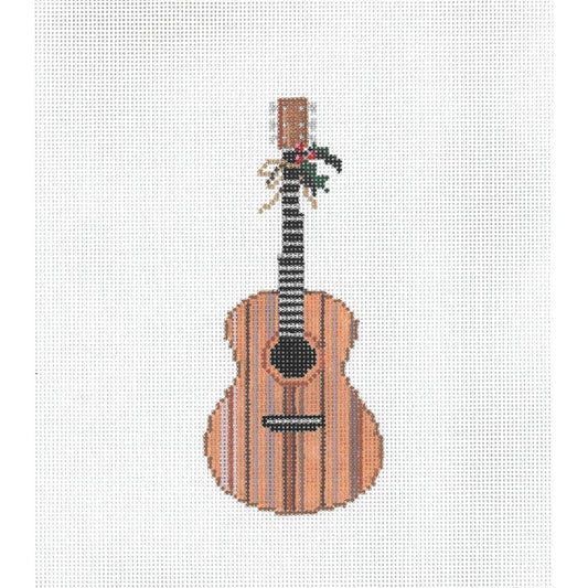 Ornament Acoustic Guitar - Garden Gate Needlepoint