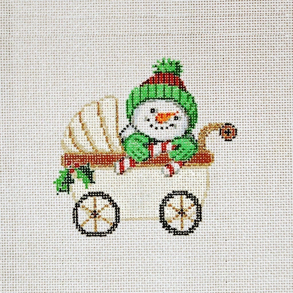 Ornament Baby Snowman - Garden Gate Needlepoint