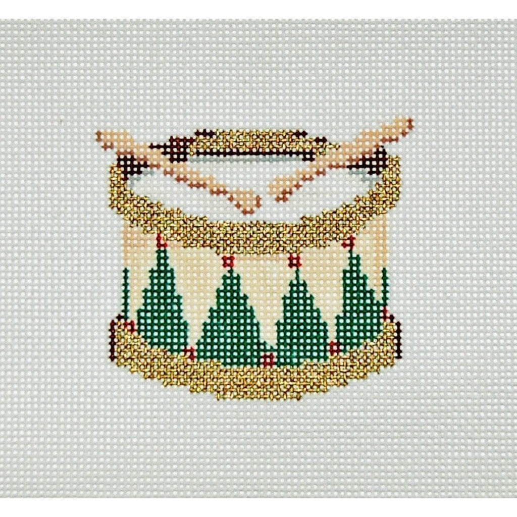 Ornament Drum - Garden Gate Needlepoint