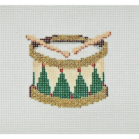 Ornament Drum - Garden Gate Needlepoint