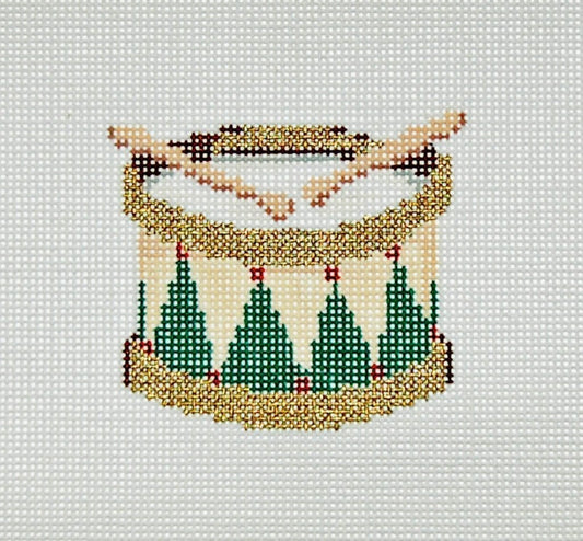 Ornament Drum - Garden Gate Needlepoint