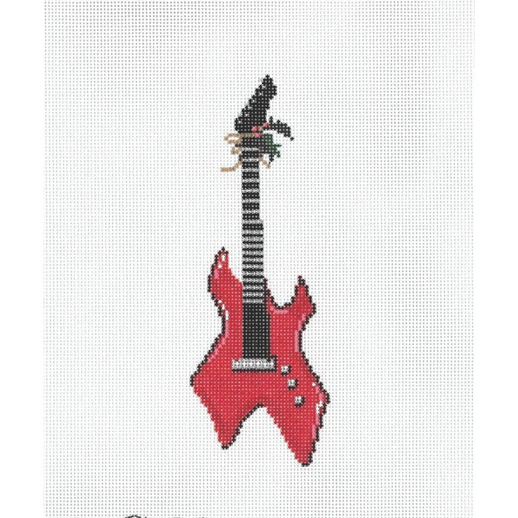 Ornament Electric Guitar - Garden Gate Needlepoint