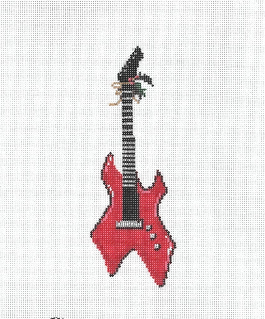 Ornament Electric Guitar - Garden Gate Needlepoint