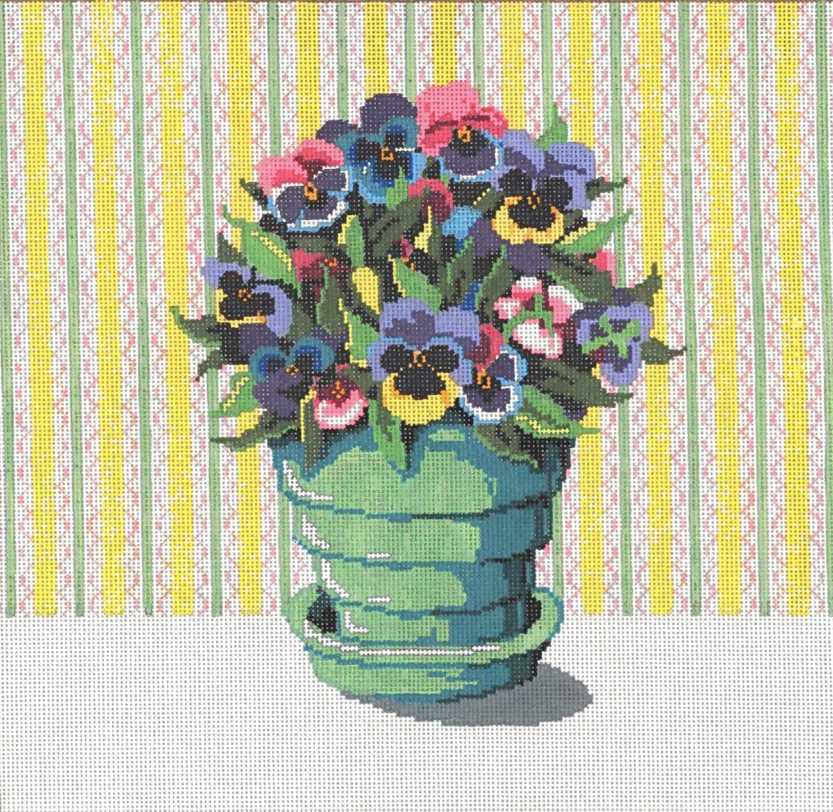 Pansies - Garden Gate Needlepoint