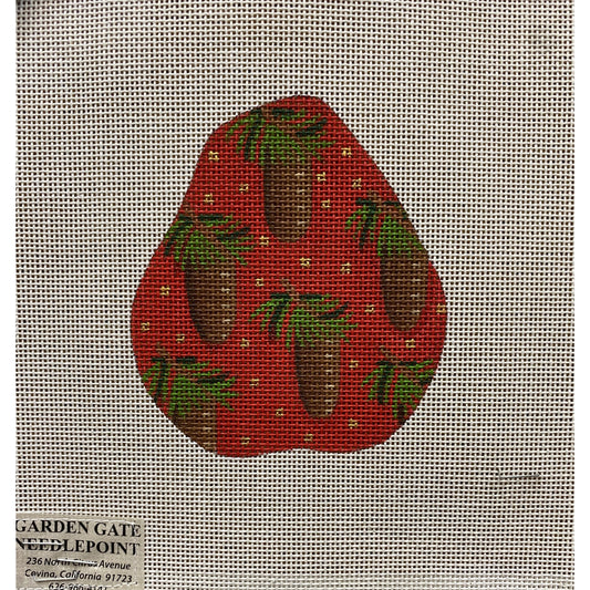 Pear 2 Ornament - Garden Gate Needlepoint