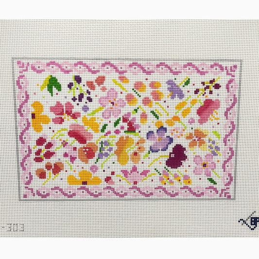 Peppy Floral Clutch - Garden Gate Needlepoint
