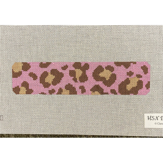 Pink & Brown Key Fob - Garden Gate Needlepoint