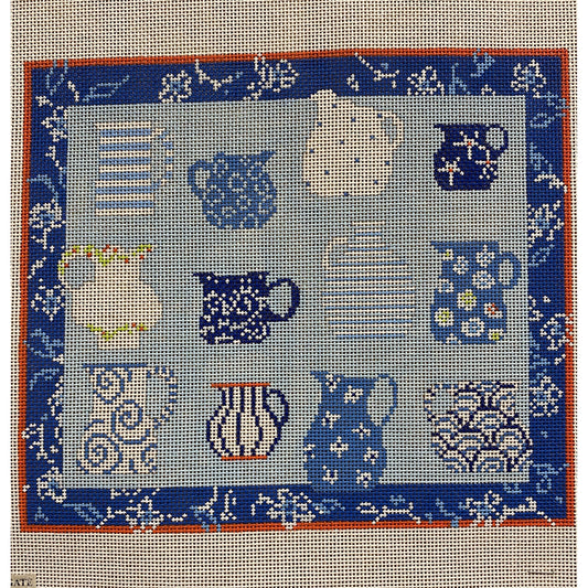Pippin 12 Pitchers canvas - Garden Gate Needlepoint