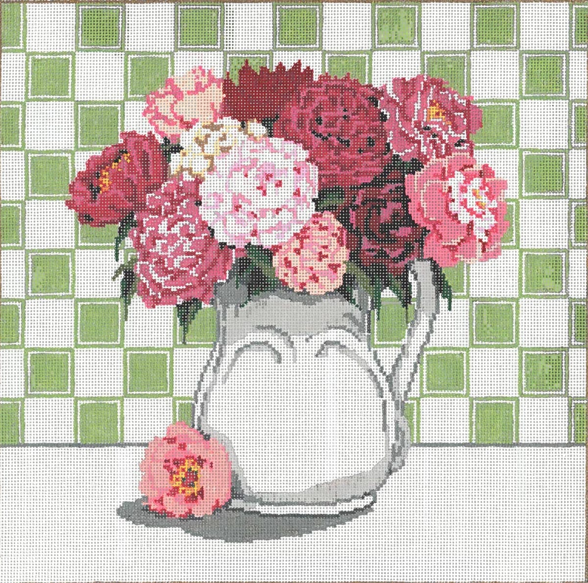 Pretty in Pinks - Garden Gate Needlepoint