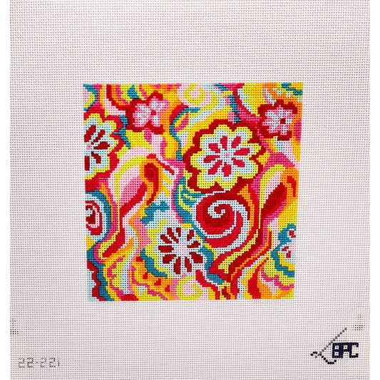 Pucci Pink 7" Square - Garden Gate Needlepoint