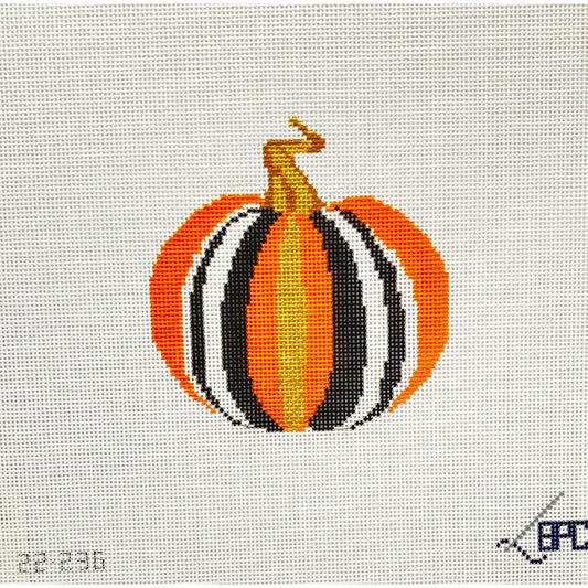 Pumpkin - stripe - Garden Gate Needlepoint