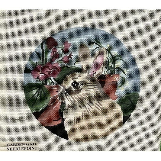 Rabbit Ornament - Garden Gate Needlepoint