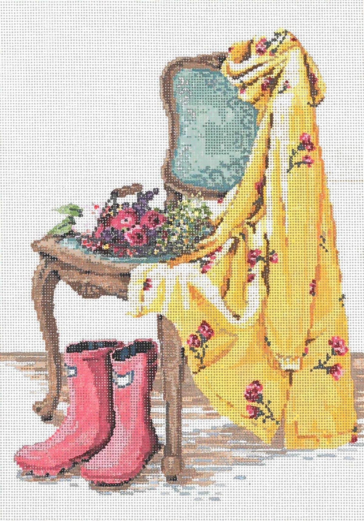 Rain or Shne - Garden Gate Needlepoint