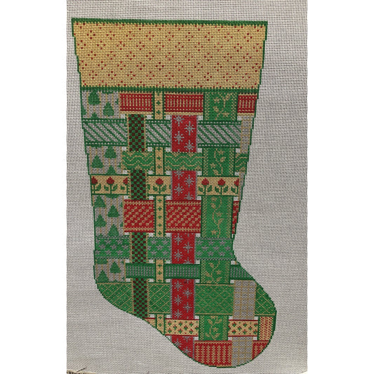 Ribbon Stocking - Garden Gate Needlepoint