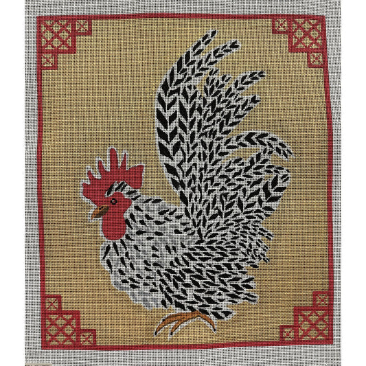Rooster 5 Canvas - Garden Gate Needlepoint