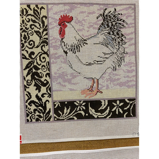 Rooster Canvas - Garden Gate Needlepoint