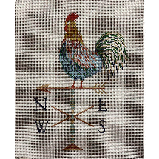 Rooster Weather Vane canvas - Garden Gate Needlepoint