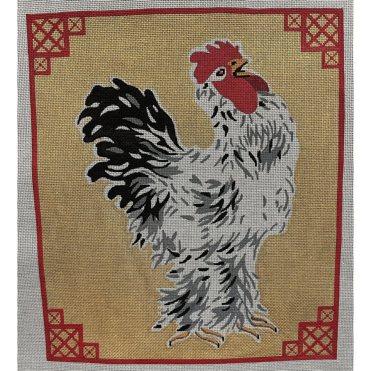 Rooster3 Canvas - Garden Gate Needlepoint