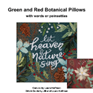 Botanical Pillows (Heaven & Nature / Peace on Earth Sing) Stitch Guide