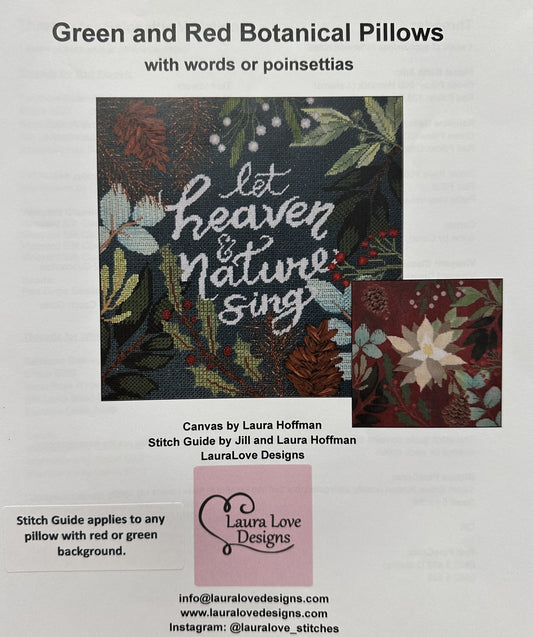 Botanical Pillows (Heaven & Nature / Peace on Earth Sing) Stitch Guide