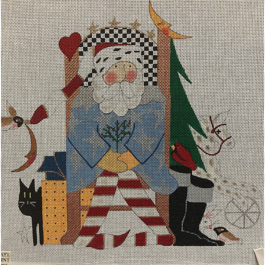 Santa Canvas - Garden Gate Needlepoint