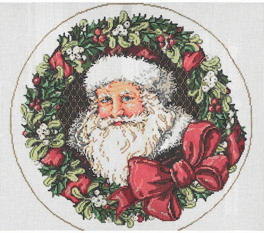 Santa's Wreath - Garden Gate Needlepoint