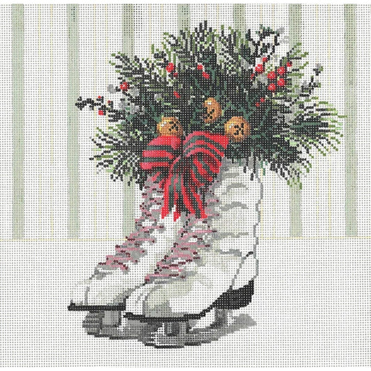 Silver Skates - Garden Gate Needlepoint