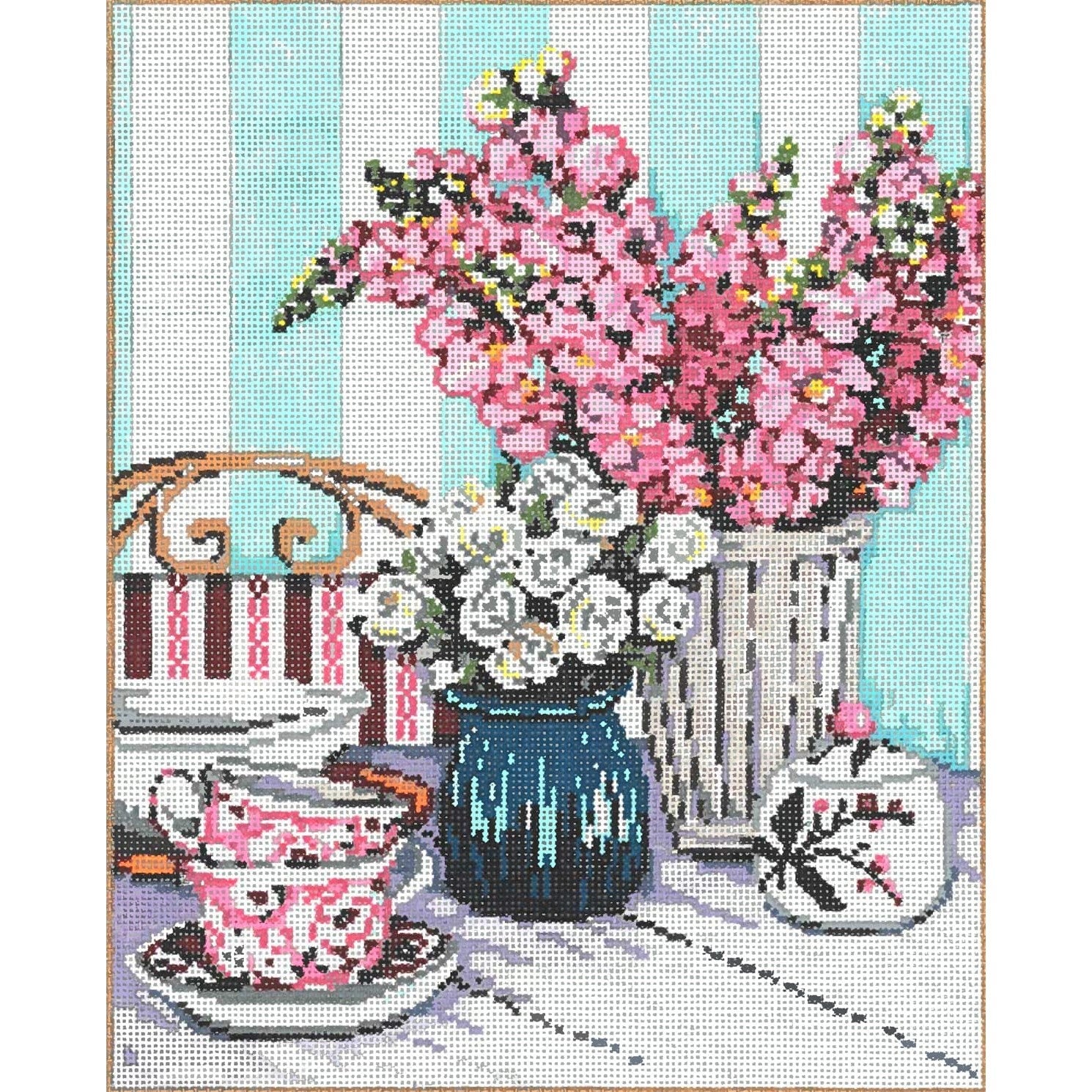 Snapdragons - Garden Gate Needlepoint