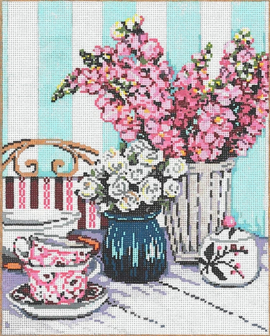 Snapdragons - Garden Gate Needlepoint