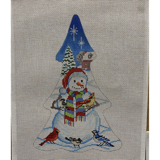 Snowman Christmas Tree canvas - Garden Gate Needlepoint