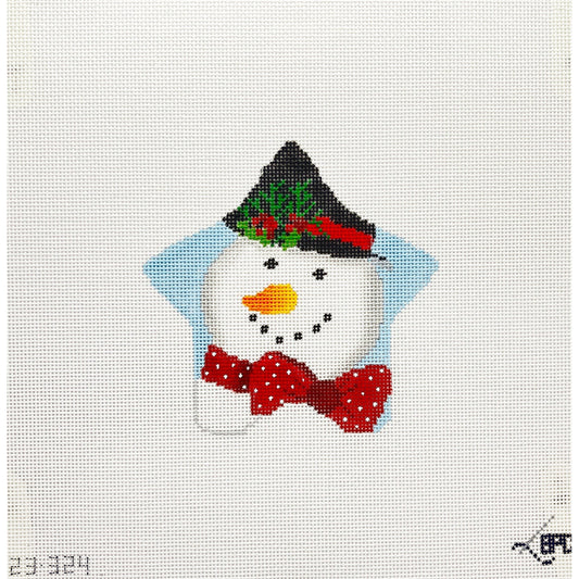 Snowman Star - Garden Gate Needlepoint