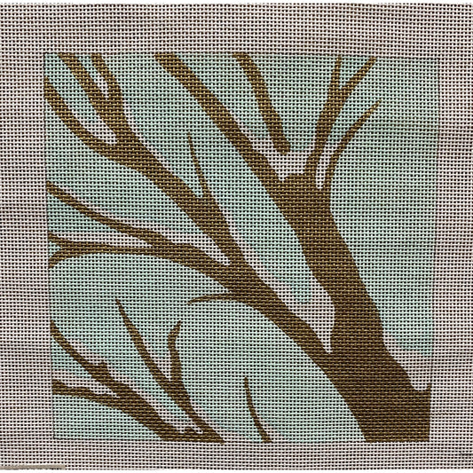 Snowy Tree Branches canvas - Garden Gate Needlepoint