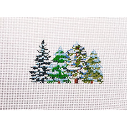 Snowy Trees attachment - Garden Gate Needlepoint
