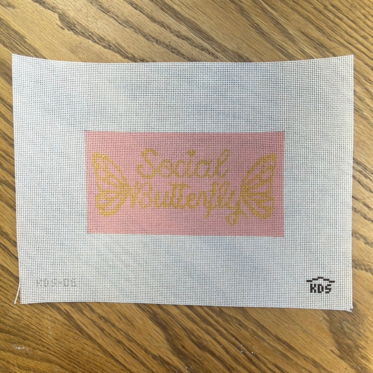 Social Butterfly Insert - Garden Gate Needlepoint