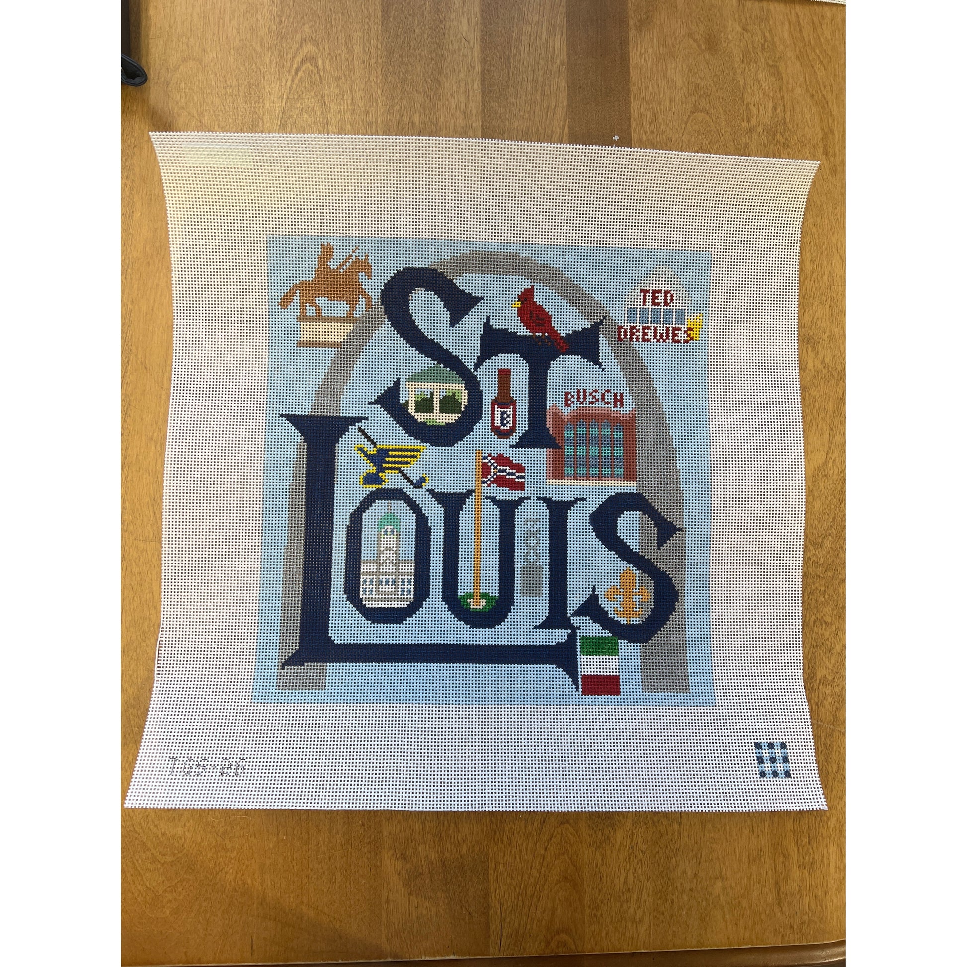 St. Louis Pillow - Garden Gate Needlepoint