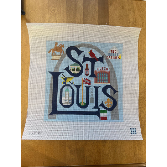 St. Louis Pillow - Garden Gate Needlepoint