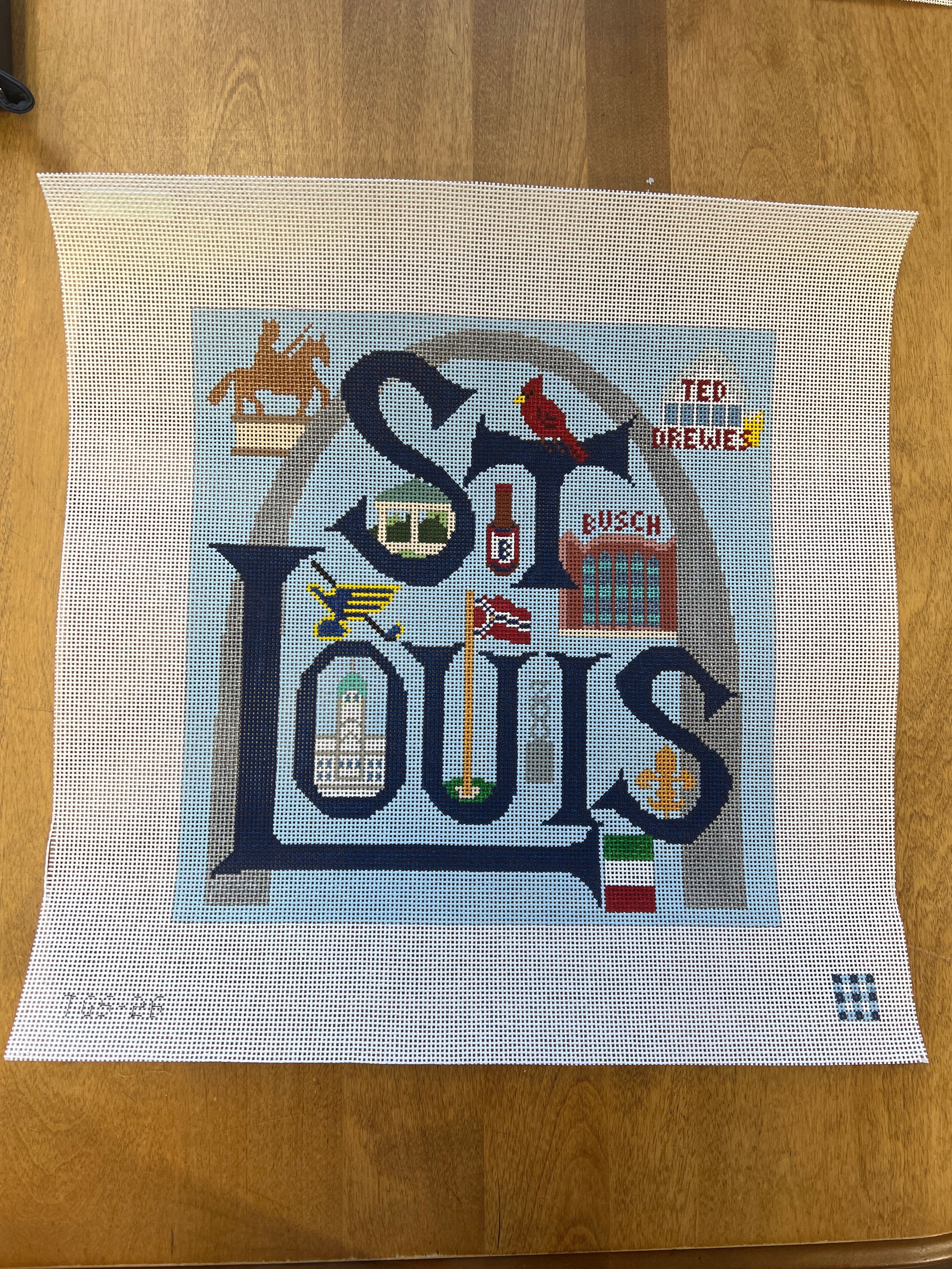 St. Louis Pillow - Garden Gate Needlepoint